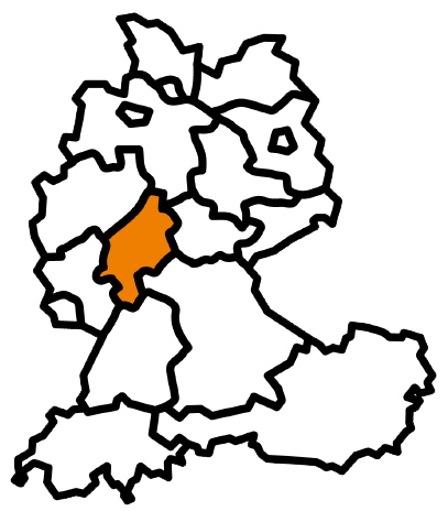 Landkarte der Regio Hessen