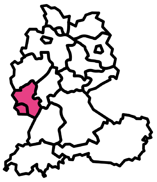 Lankarte der Regio Rheinland-Pfalz / Saarland