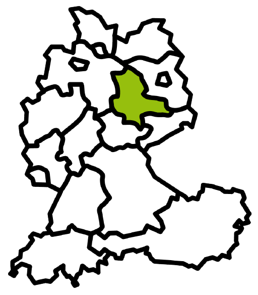 Landkarte der Regio Sachsen-Anhalt