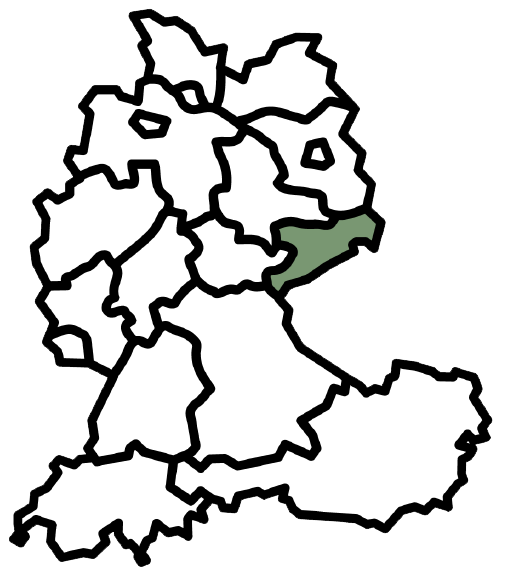 Landkarte der Regio Sachsen