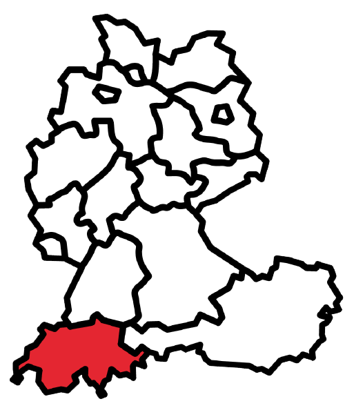 Landkarte der Regio Schweiz