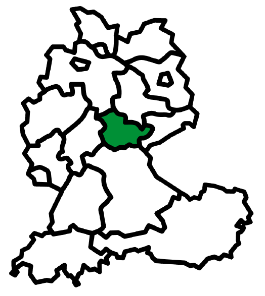 Landkarte der Regio Thüringen